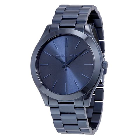 michael kors damenuhr mk3419|Michael Kors Slim Runway Blue Dial Blue Ion.